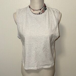 Athleta Heather Gray Crop Tank size Medium